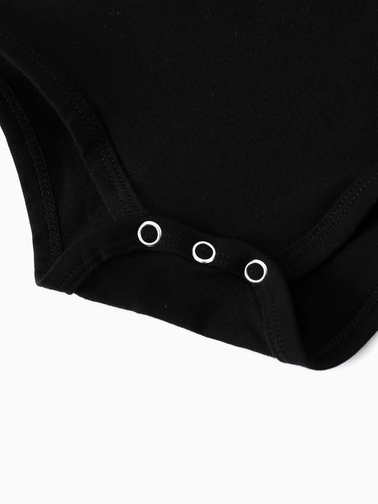 Mommy and Me Disney Mickey and Friends Family matching 1pc Mickey Mouse Allover Print Sporty Dress/Cotton Top /Romper
Expression Casual Suits Family Set 3pcs Cotton Unisex Black