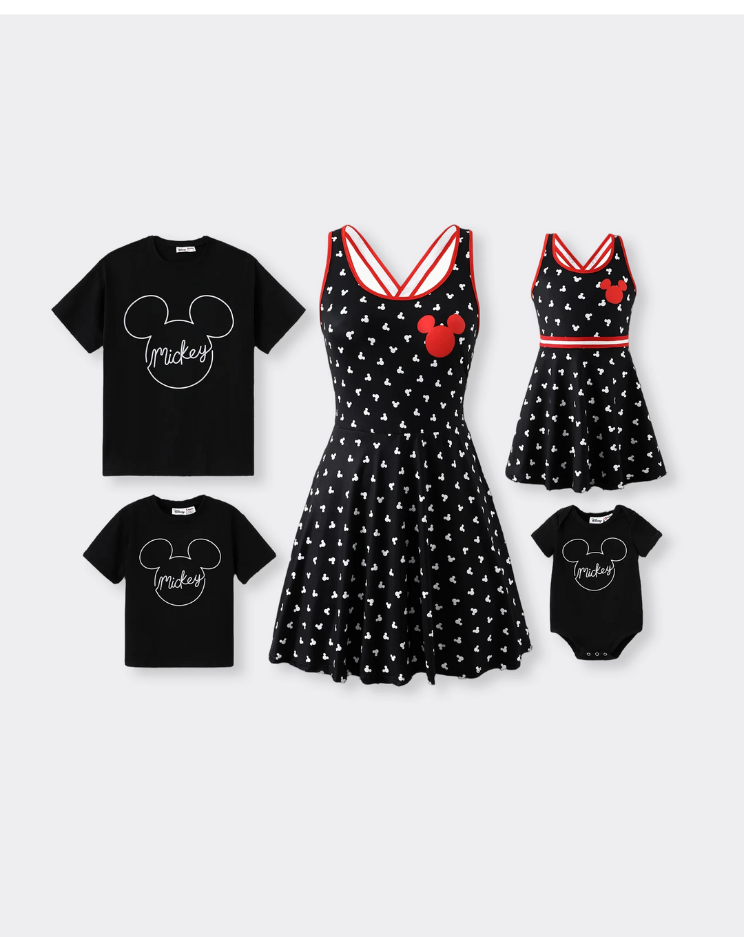 Disney Mickey & Friends Toddler/Kid Girl Sporty Dress with Built-in Shorts & Pockets – Breathable Park Outfit, Allover Print