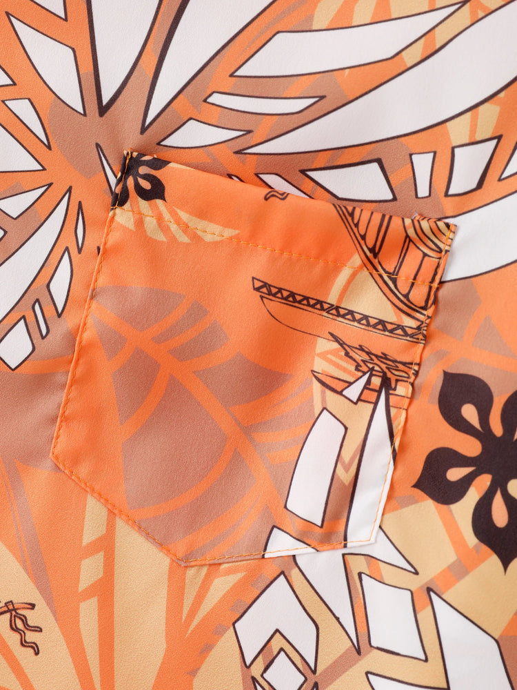 Robe/chemise assortie sans manches en crochet tropical à motif feuilles de palmiers Moana de Disney Princess Family, jaune