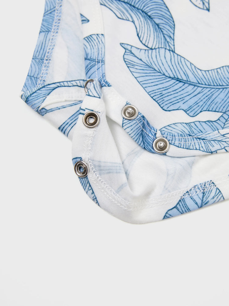 Casual Broken Flower Family Matching Suits Unisex Light Blue