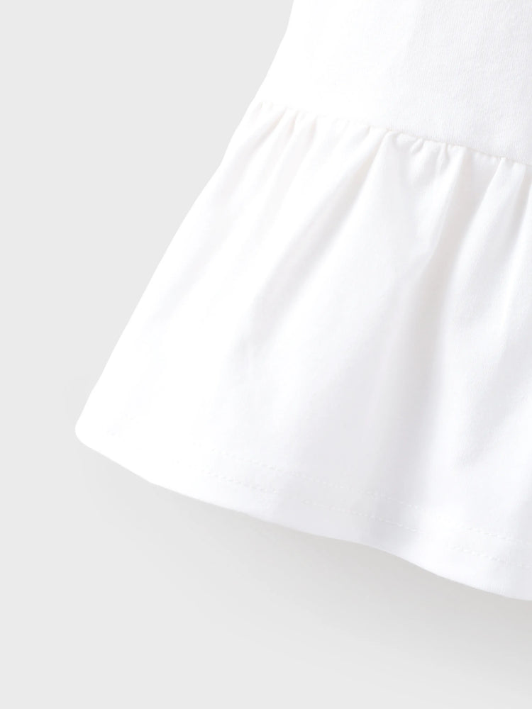 Disney Mickey and Friends Toddler Girl 2pcs Minnie Mouse Ruffle-sleeve Top And Naia™ Floral/Leopard Print Pants Set White