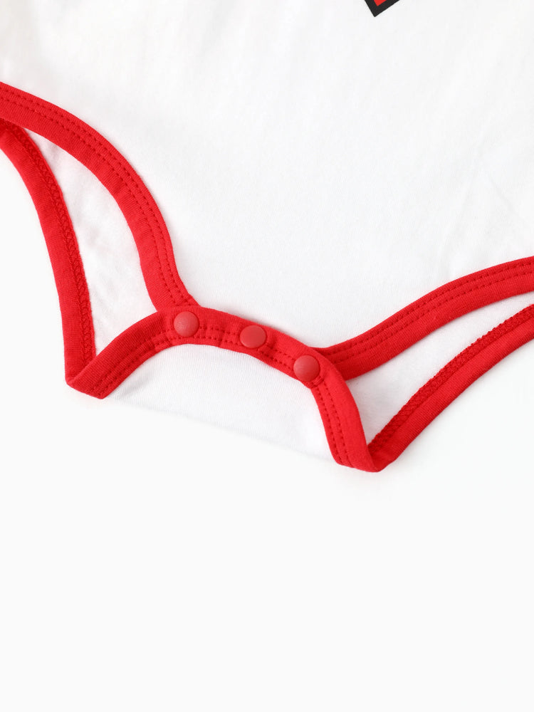 Justice League Baby Boy 2pcs Cotton Batman/Superman Print Colorblock Romper and Pants Set Blue