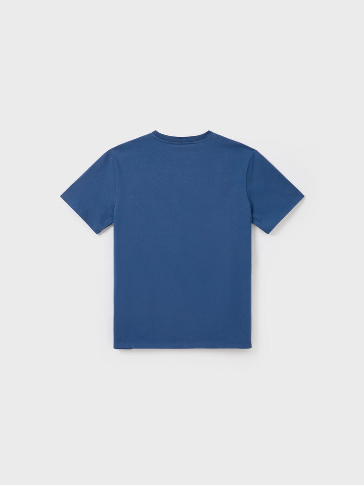 Gebrochene Blume Viskose Baumwolle Polyester Unisex Lässige Familiensuit blau