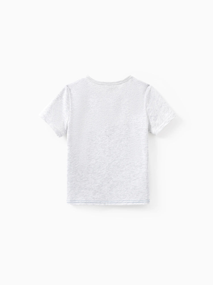 Matching Family Outfits Summer Set Colorblock Cotton Short-sleeve Shirt or Blue Tank Knit Dress for Vacation Royal Blue