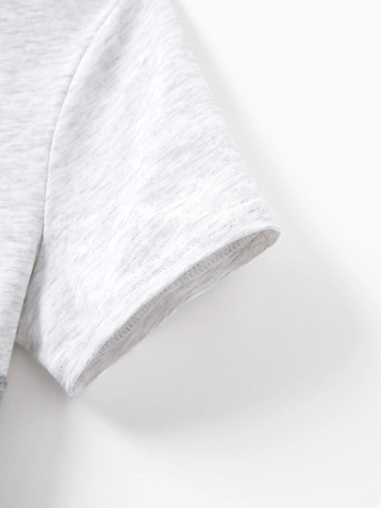 Matching Family Outfits Summer Set Colorblock Cotton Short-sleeve Shirt or Blue Tank Knit Dress for Vacation Royal Blue