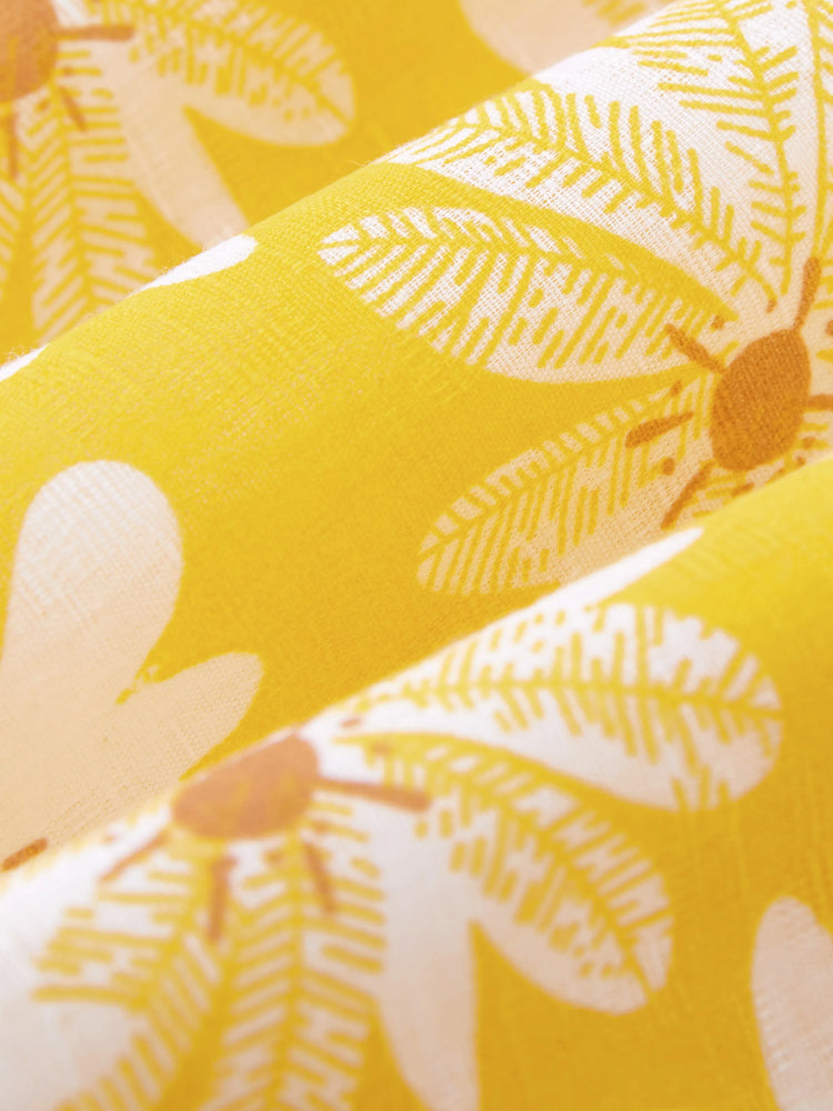 2pcs Baby Girl Little Daisy Bowknot Dress Set Yellow