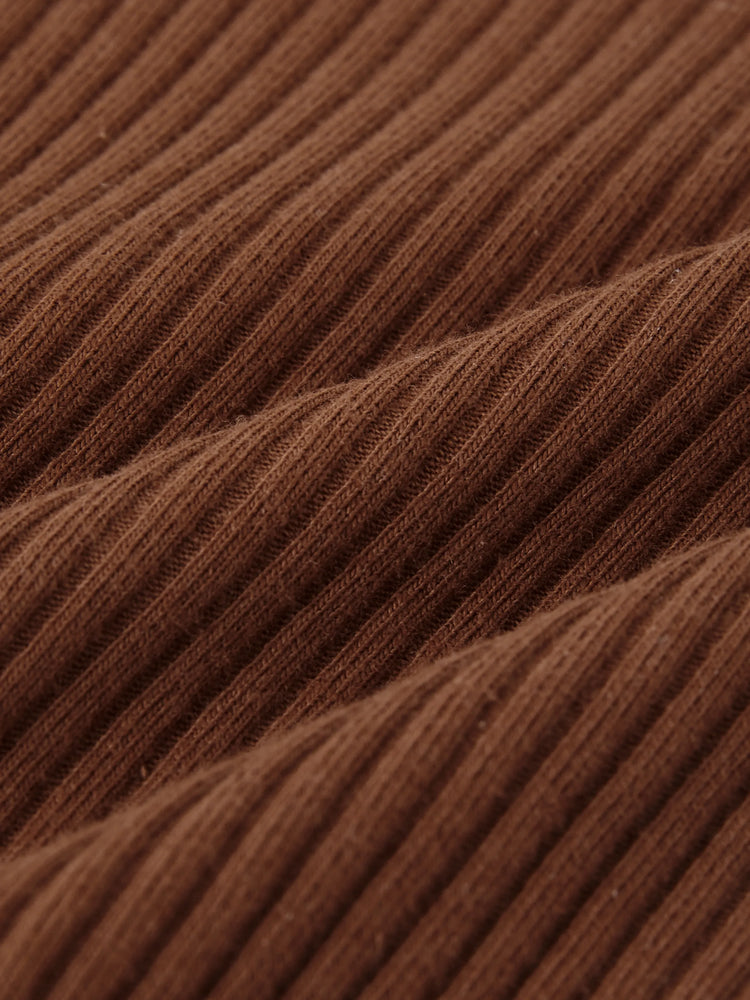 2pcs Toddler Girl Classic Puff-sleeve Tee and Houndstooth Pleated Skirt Set Brown