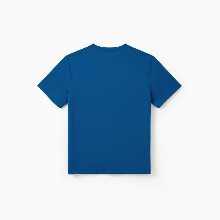 Family Matching Outfits Blue Floral Summer Clothes Halter Dress, or Colorblock T-Shirt Coordinated Look for Beach, Vacation, Photoshoot Turquoise