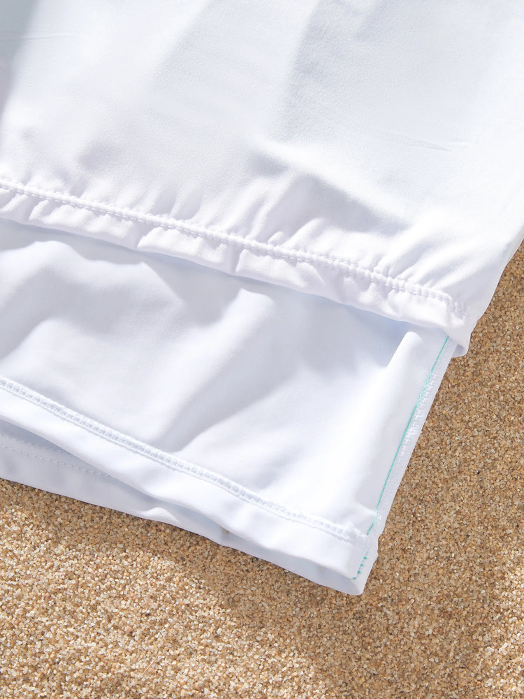 Matching Family Swimsuits for Beach Green Colorblock One-Piece Swimwear or Swim Trunks Summer Vacation Outfits Green