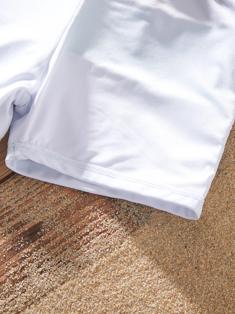 Matching Family Swimsuits for Beach Green Colorblock One-Piece Swimwear or Swim Trunks Summer Vacation Outfits Green