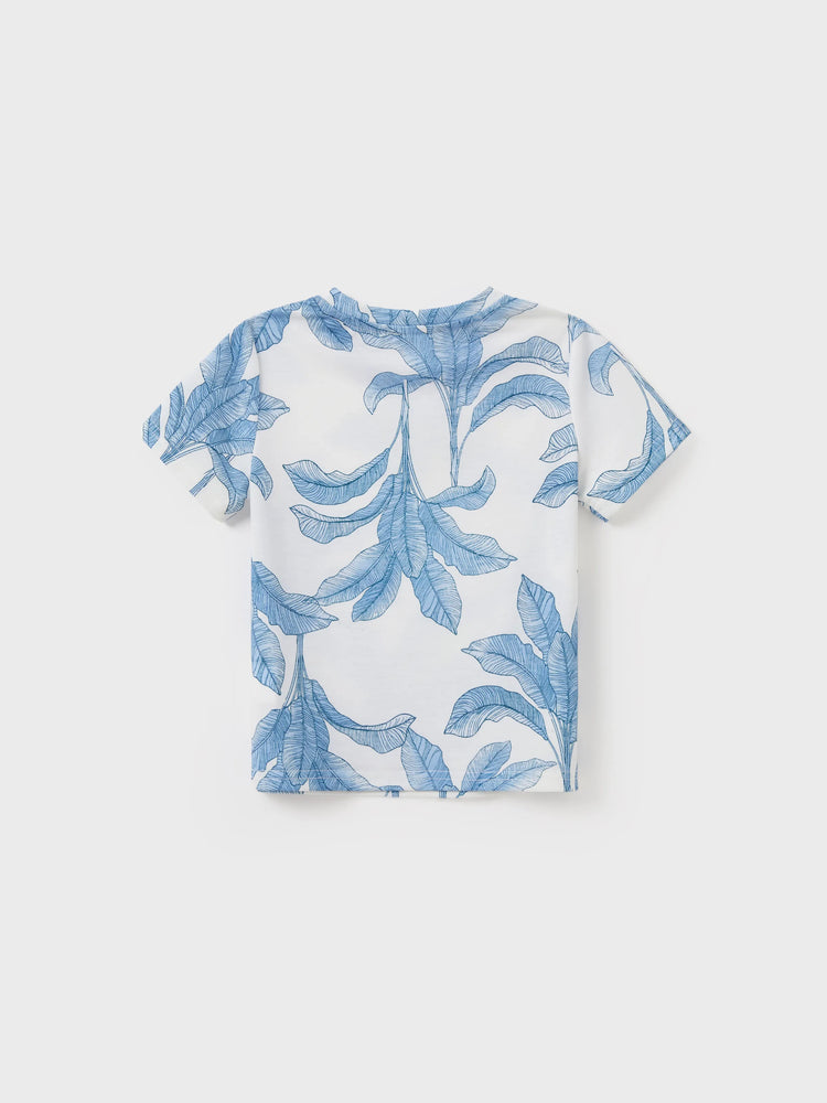 Casual Broken Flower Family Matching Suits Unisex Light Blue