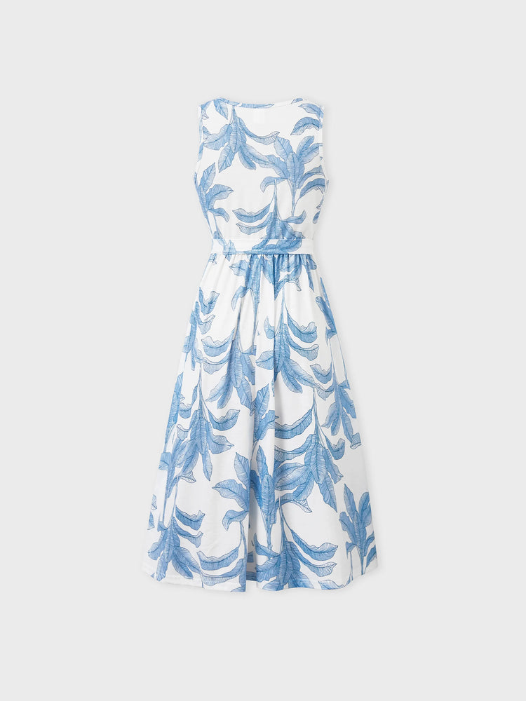 Casual Broken Flower Family Matching Suits Unisex Light Blue