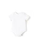 Bamboo baby casual romper, white.