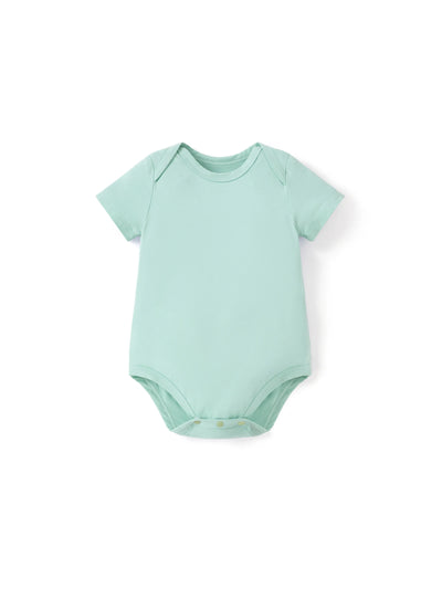 Bamboo baby casual romper, green.