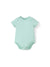 Bamboo baby casual romper, green.