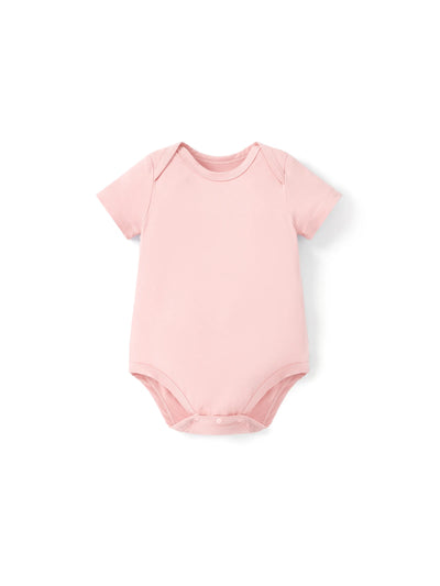 Bamboo baby casual romper, pink.