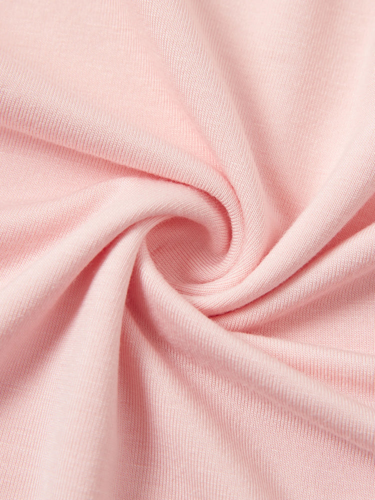 Barboteuse décontractée en bambou pour bébé garçon/fille, rose