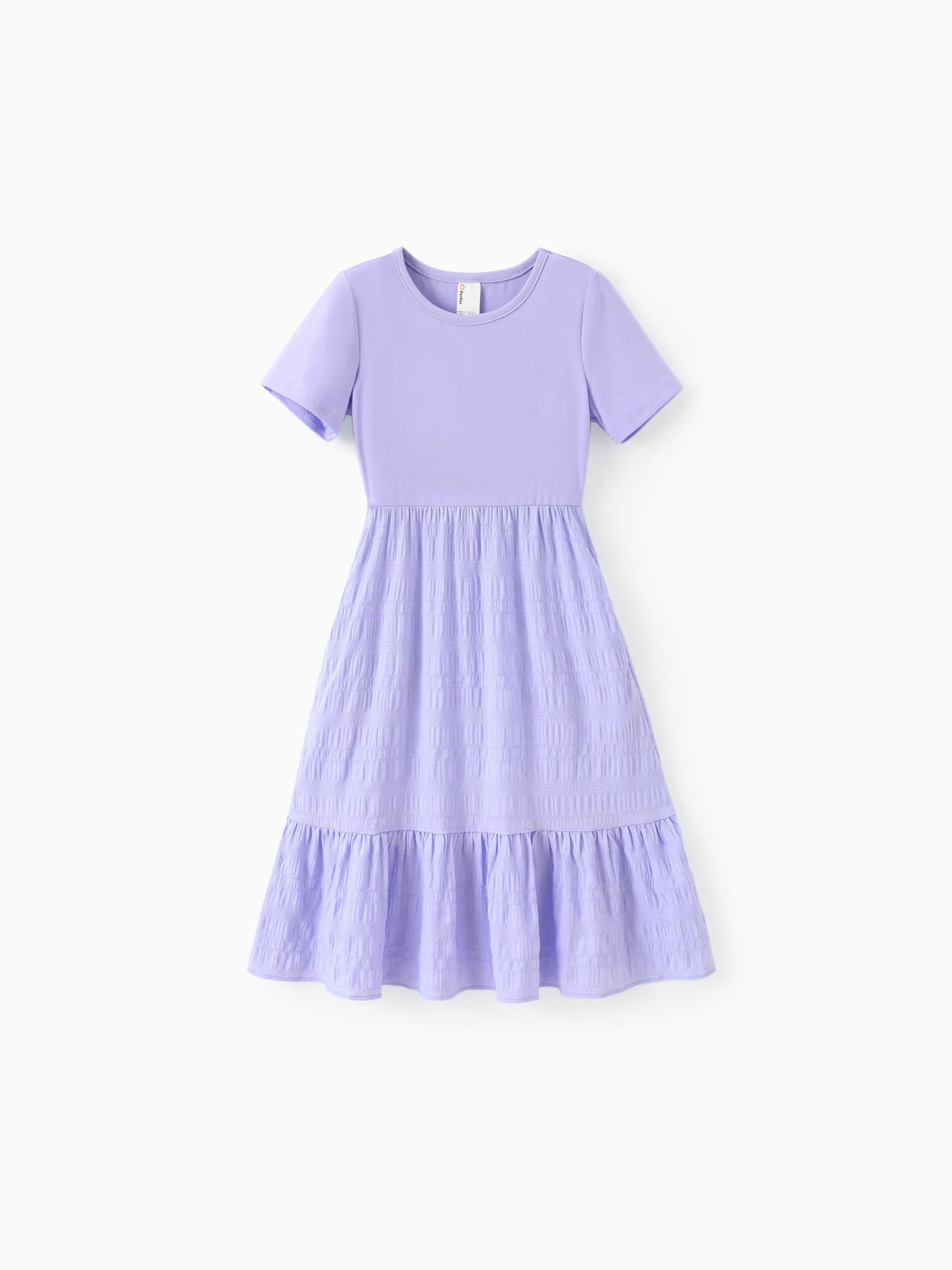 Kid Girl Ruffled Boho Casual Maxi Dress with Pockets Purple Kid Girl Ruffled Boho Casual Maxi Dress with Pockets Purple