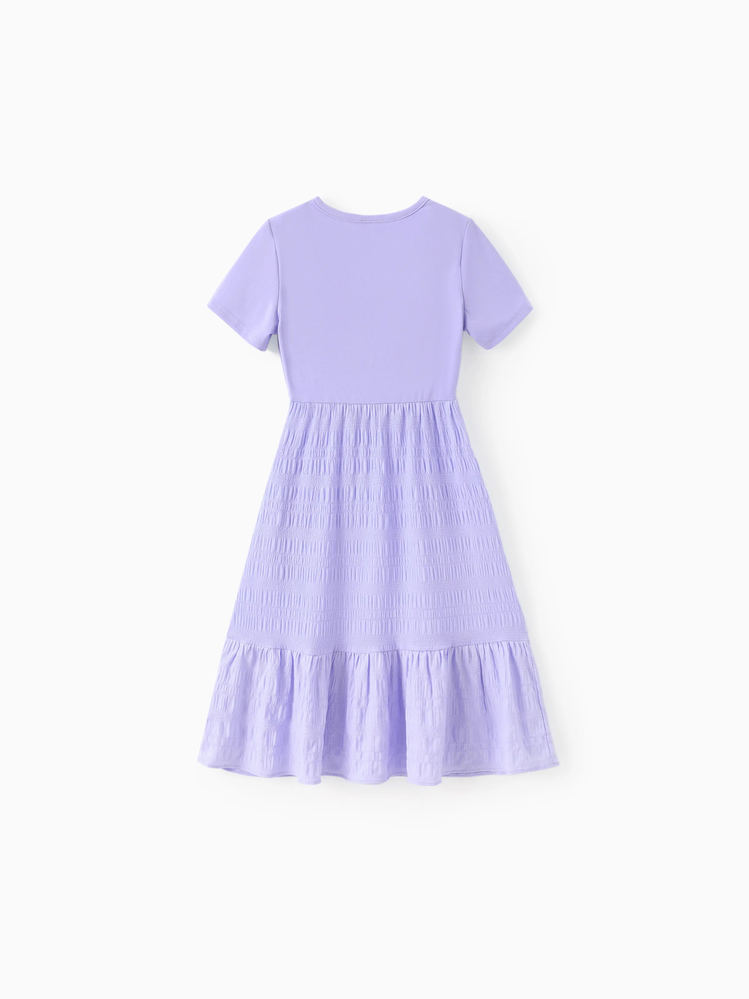 Kid Girl Ruffled Boho Casual Maxi Dress with Pockets Purple Kid Girl Ruffled Boho Casual Maxi Dress with Pockets Purple