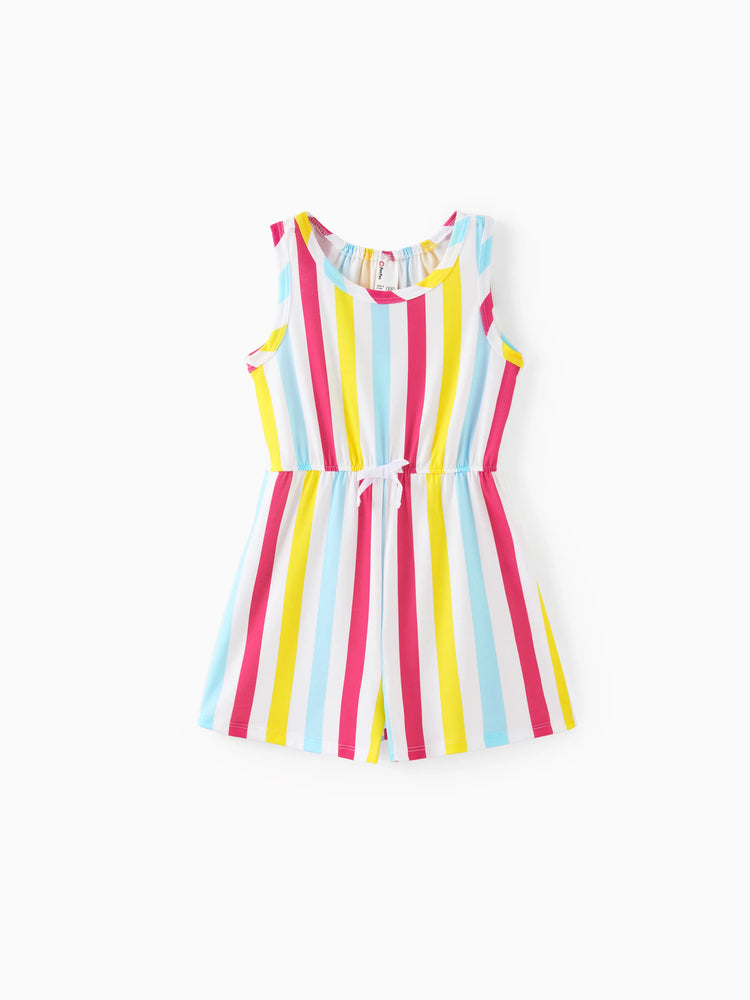 Lot de 3 combinaisons sans manches pour fille, multicolores