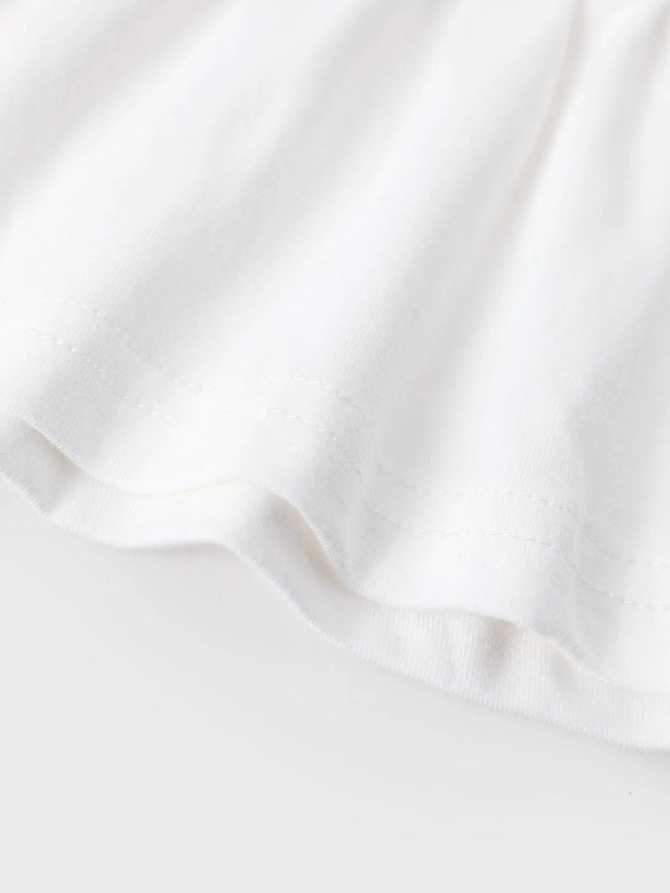 Peppa Pig Toddler Girl 2pcs Cotton Ruffle-sleeve Top and Naia™ Floral Plaid Leggings Set White