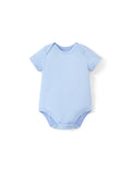 Bamboo baby casual romper, blue.