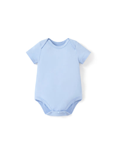 Bamboo baby casual romper, blue.