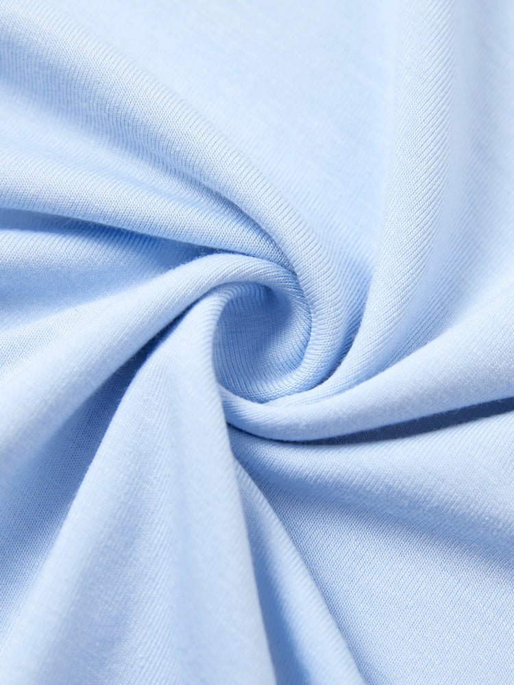 Mono informal de bambú para bebé niño/niña azul