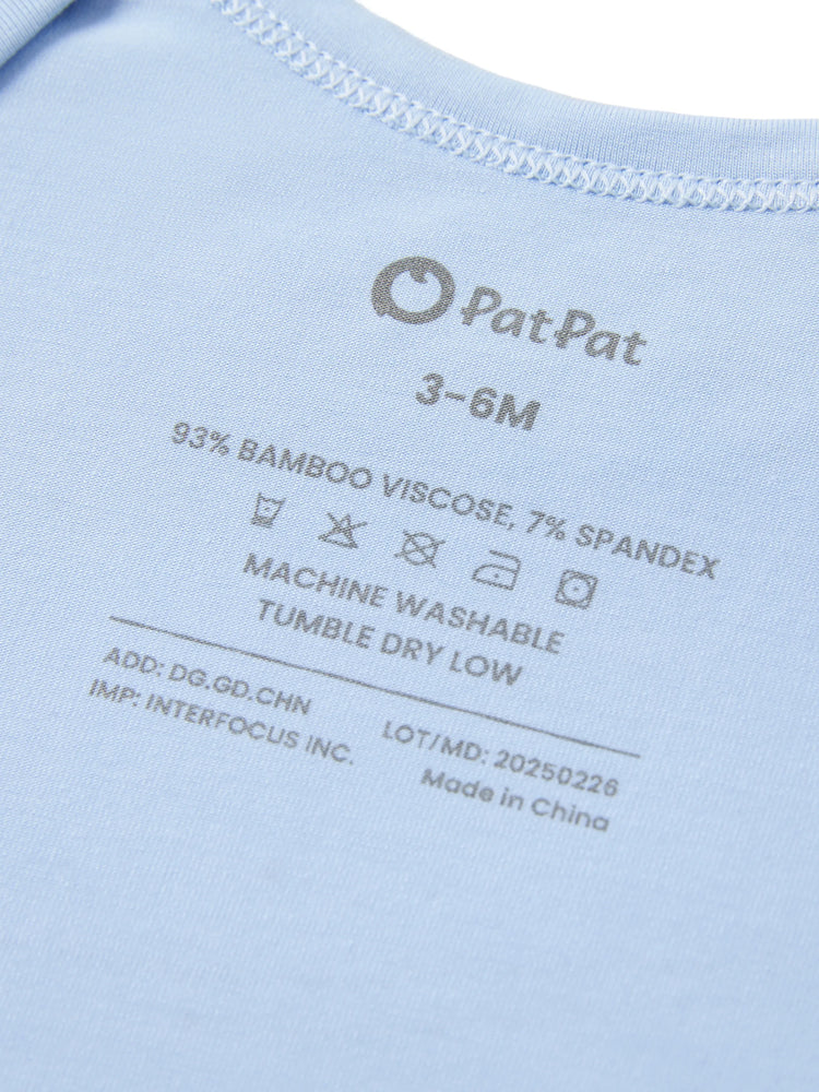 Mono informal de bambú para bebé niño/niña azul