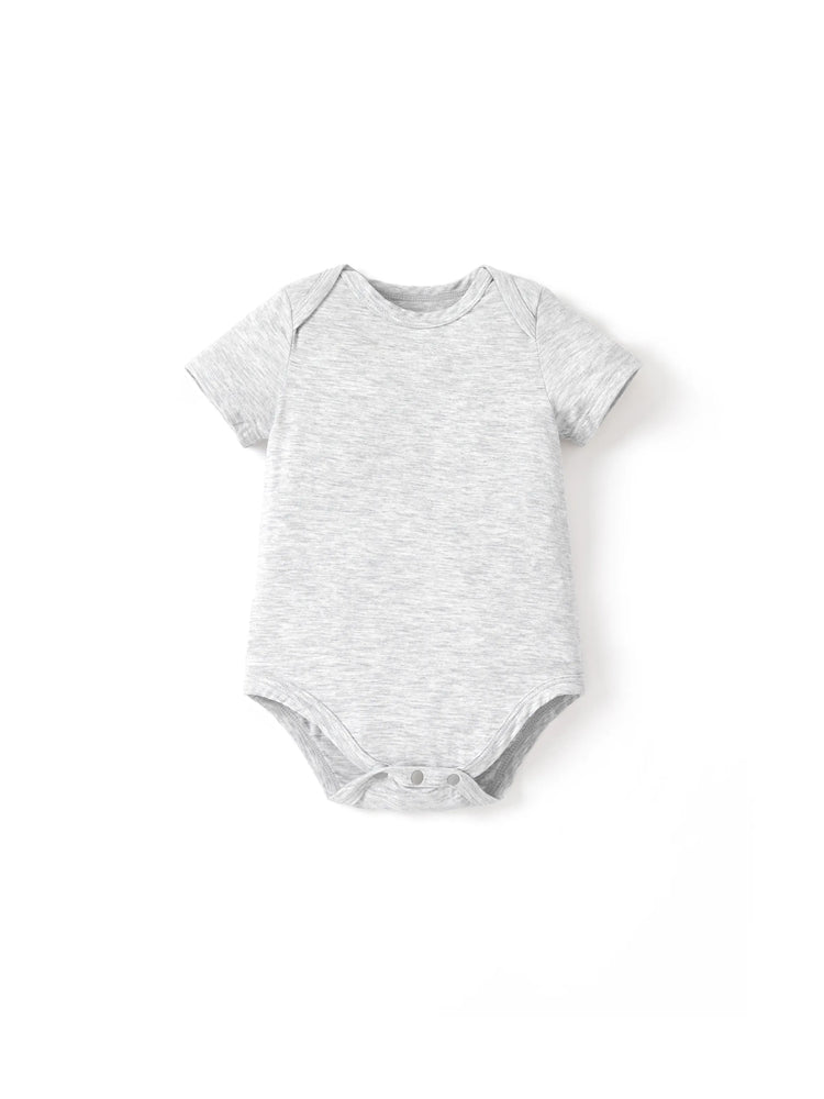 Bamboo baby casual romper, grey.