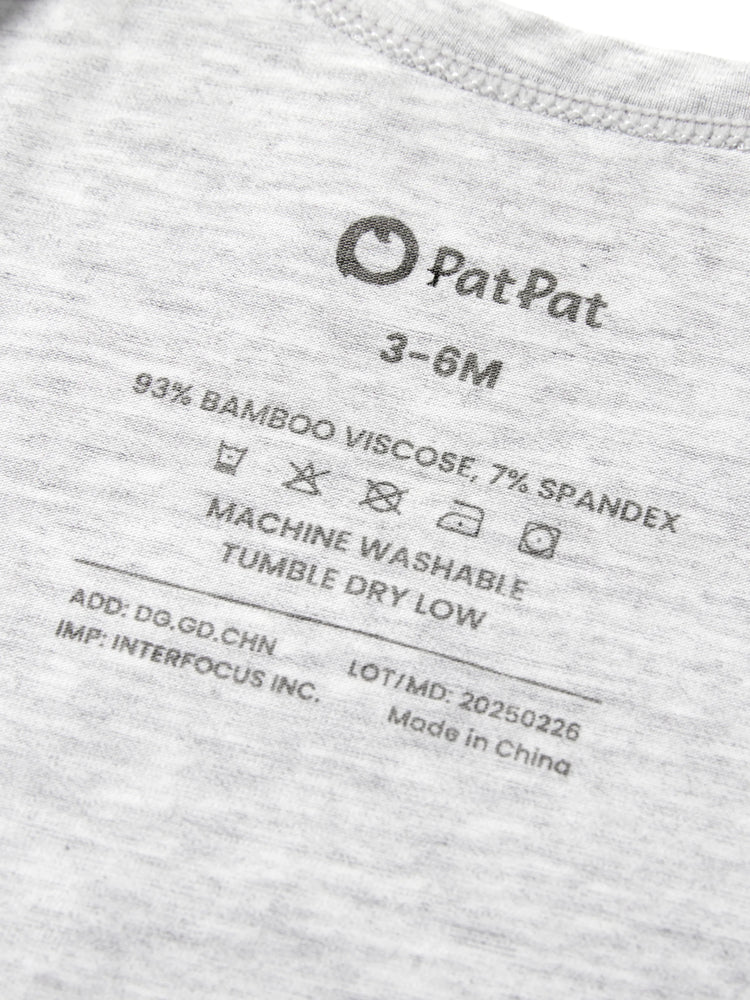 Bamboo Baby Boy/Girl Casual Romper Grey