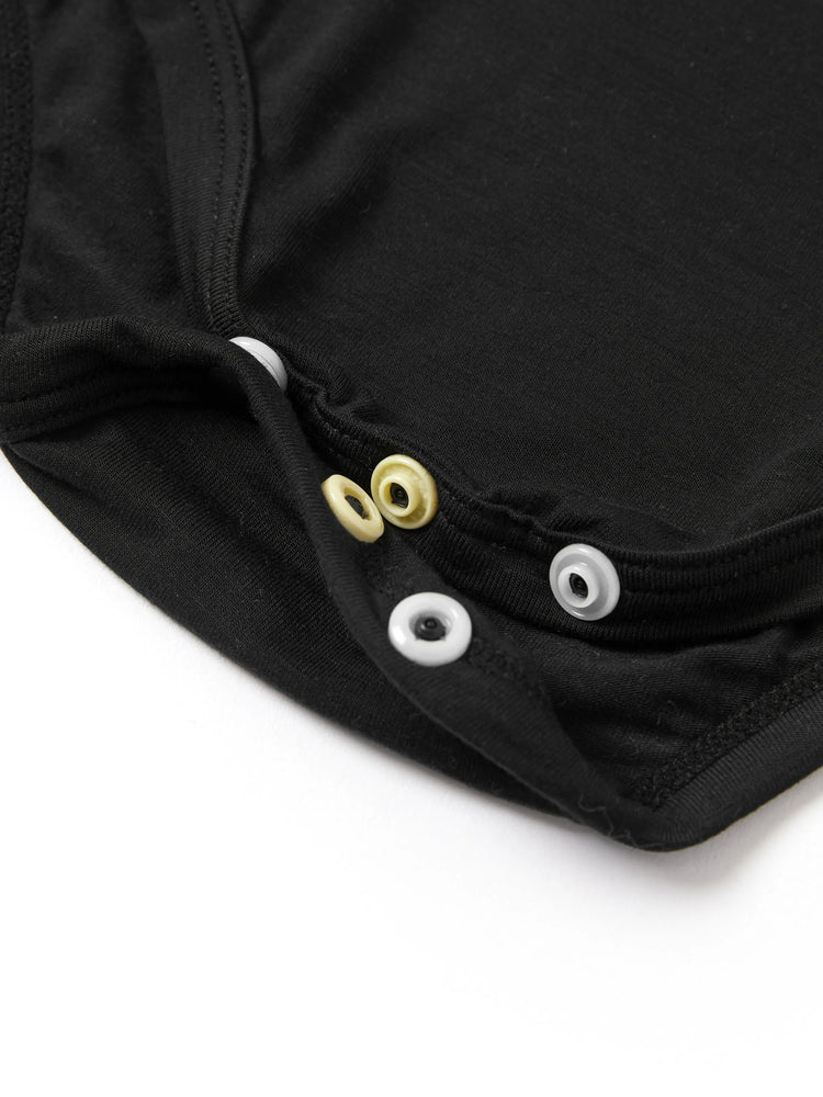 Bambus Baby Jungen/Mädchen Casual Strampler schwarz