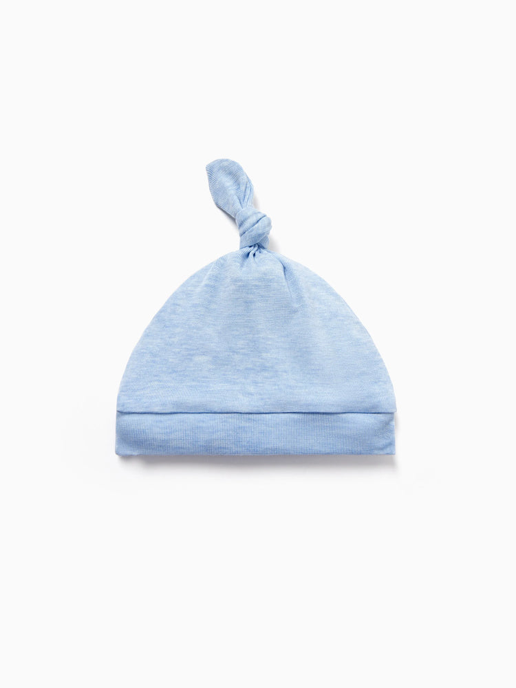 Gigoteuse bébé garçon/fille couleur unie, robe bébé avec bonnet bleu clair