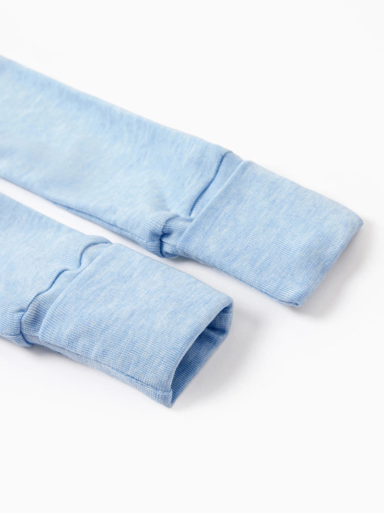 Gigoteuse bébé garçon/fille couleur unie, robe bébé avec bonnet bleu clair