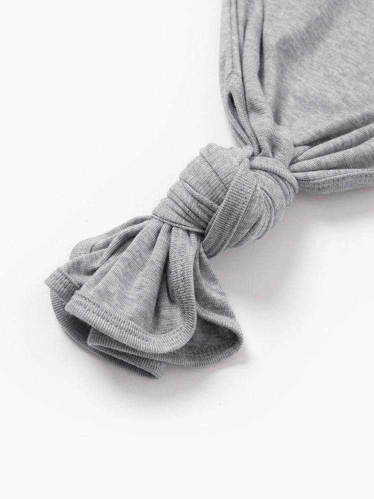 Gigoteuse bébé garçon/fille couleur unie avec bonnet gris