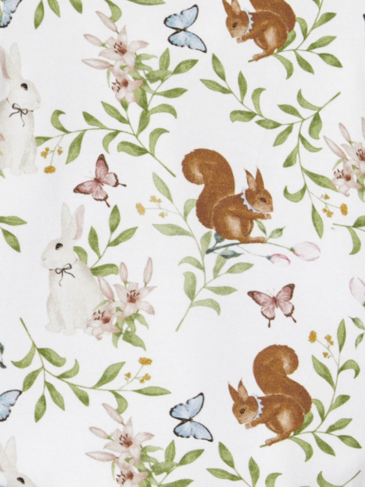 Bamboo Baby Boy/Girl 2-Pack Solid&Printed Rompers Set Light Green