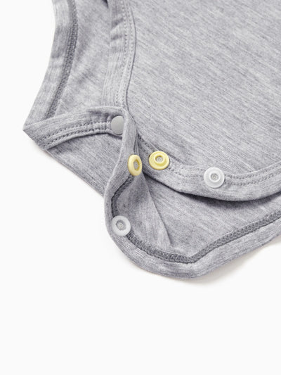 Ensemble 4 pièces barboteuses bébé garçon/fille en modal couleur unie blanc