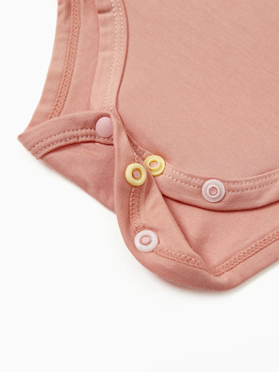 Baby Boy/Girl 4-Piece Modal Solid Color Rompers Set Pale Yellow