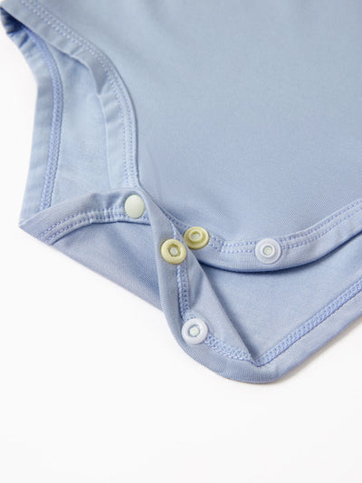 Ensemble 4 pièces barboteuses en modal de couleur unie pour bébé garçon/fille, vert clair