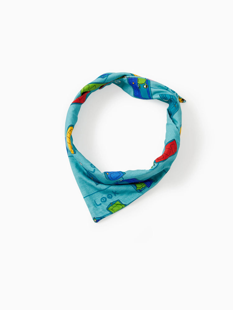 Pyjama familial en bambou imprimé dessin animé, ensemble de pyjama assorti à manches courtes (ajusté pour les enfants) vert