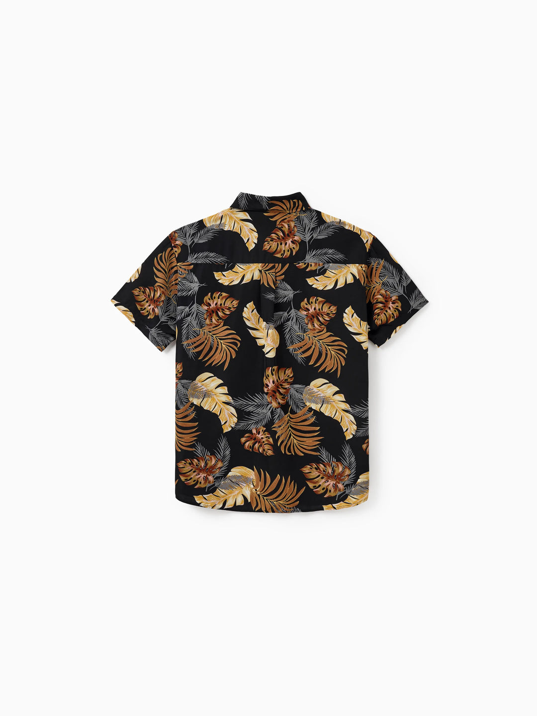 Ensembles papa et fille Tenues de plage imprimé floral Chemise manches courtes ou top camisole et pantalon large pour vacances d'été Looks famille Noir+Blanc
