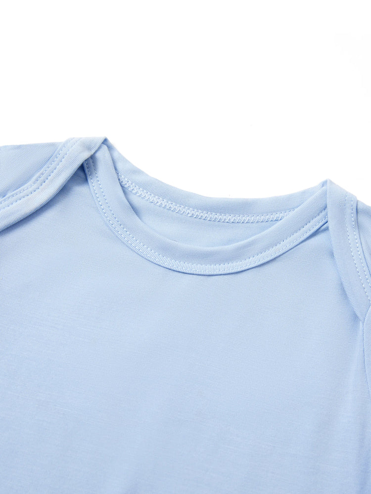 Mono informal de bambú para bebé niño/niña azul