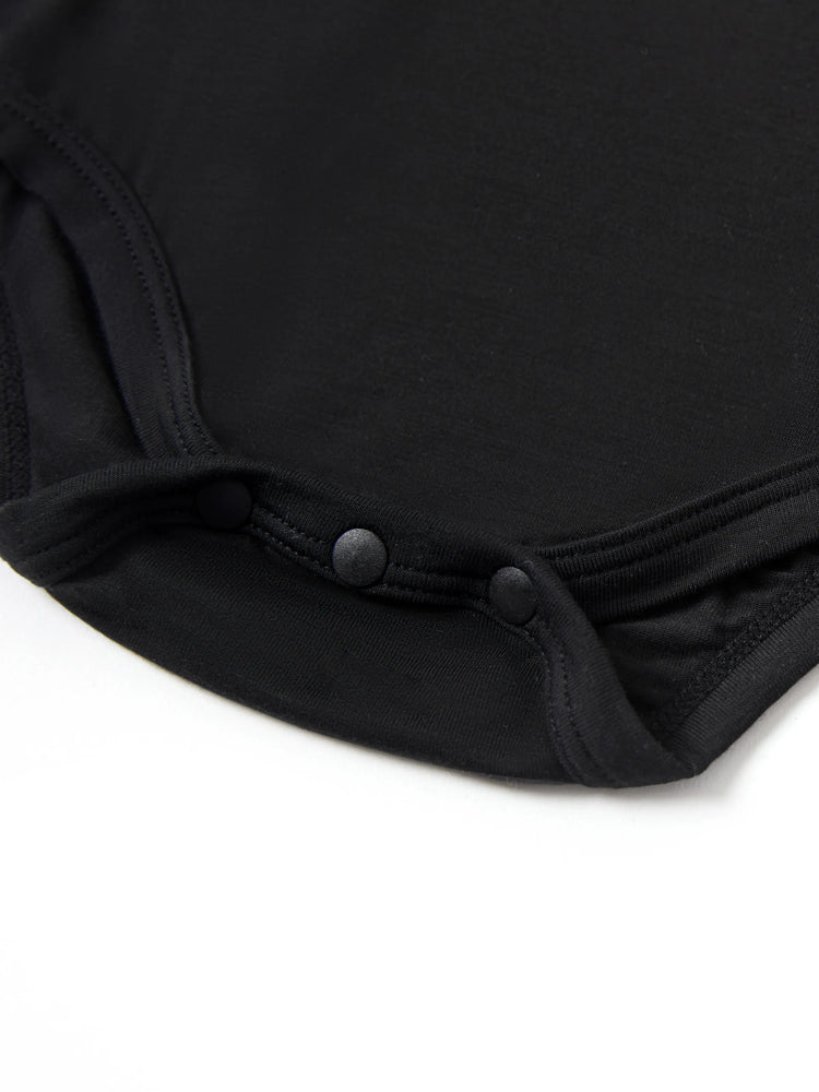 Bambus Baby Jungen/Mädchen Casual Strampler schwarz