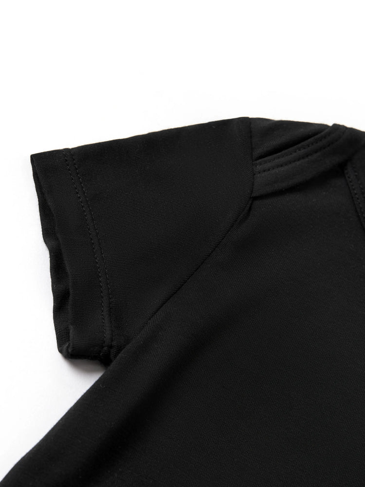 Bambus Baby Jungen/Mädchen Casual Strampler schwarz