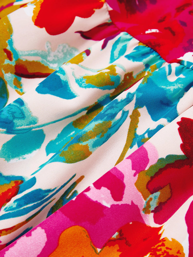 Daddy & Daughter Colorful Outfits Sleeveless Strap Top and Skirt Co-ord Set & Shirt Sets Summer Vacation Clothe for Beach, Photoshoots, Travel Hot Pink