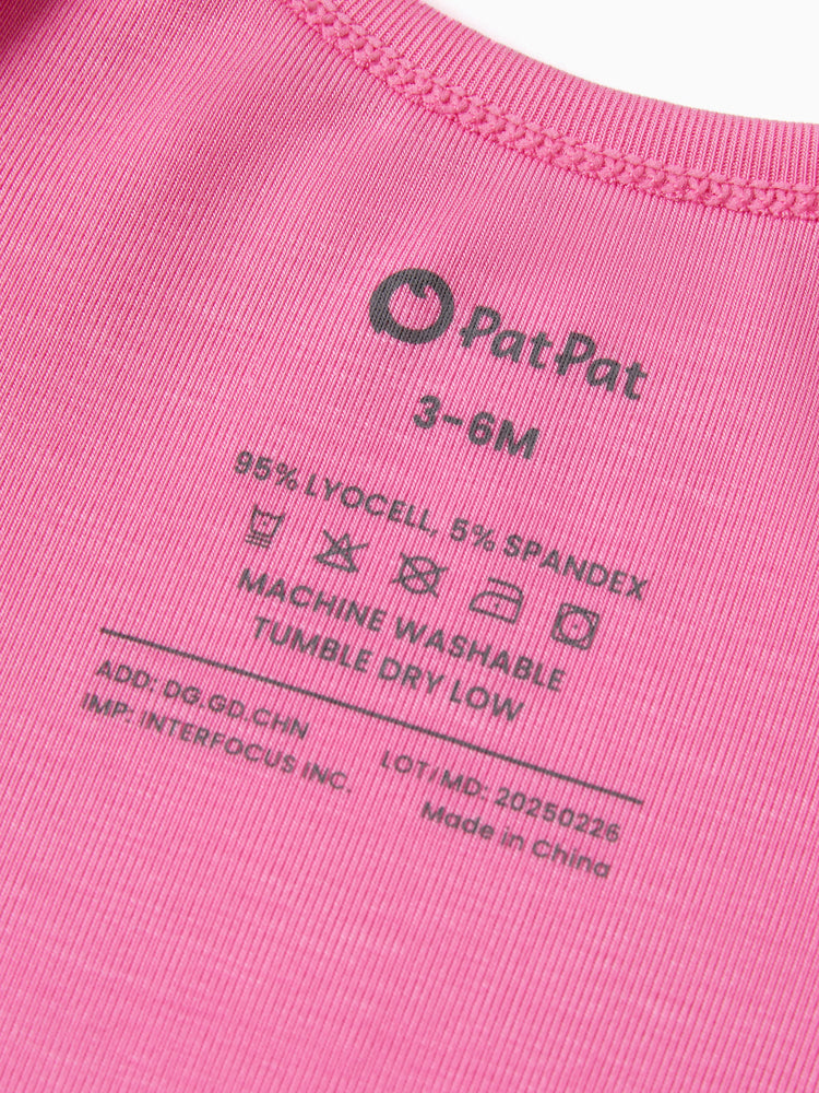 Baby Boy/Girl 3-Pack Lyocell Solid Color Romper Brick red