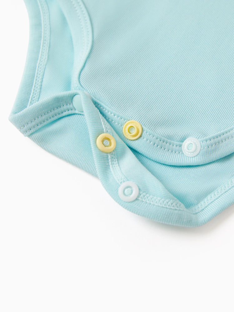 Lot de 3 barboteuses en lyocell de couleur unie pour bébé garçon/fille, rose