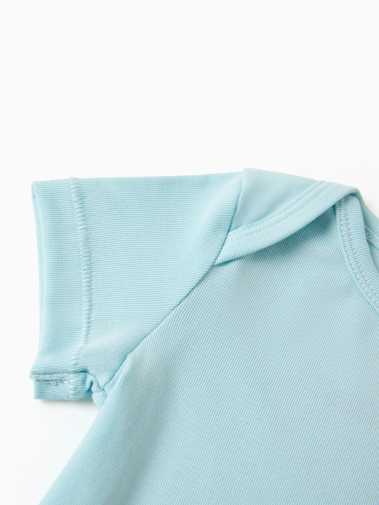 Lot de 3 barboteuses en lyocell de couleur unie pour bébé garçon/fille, rose