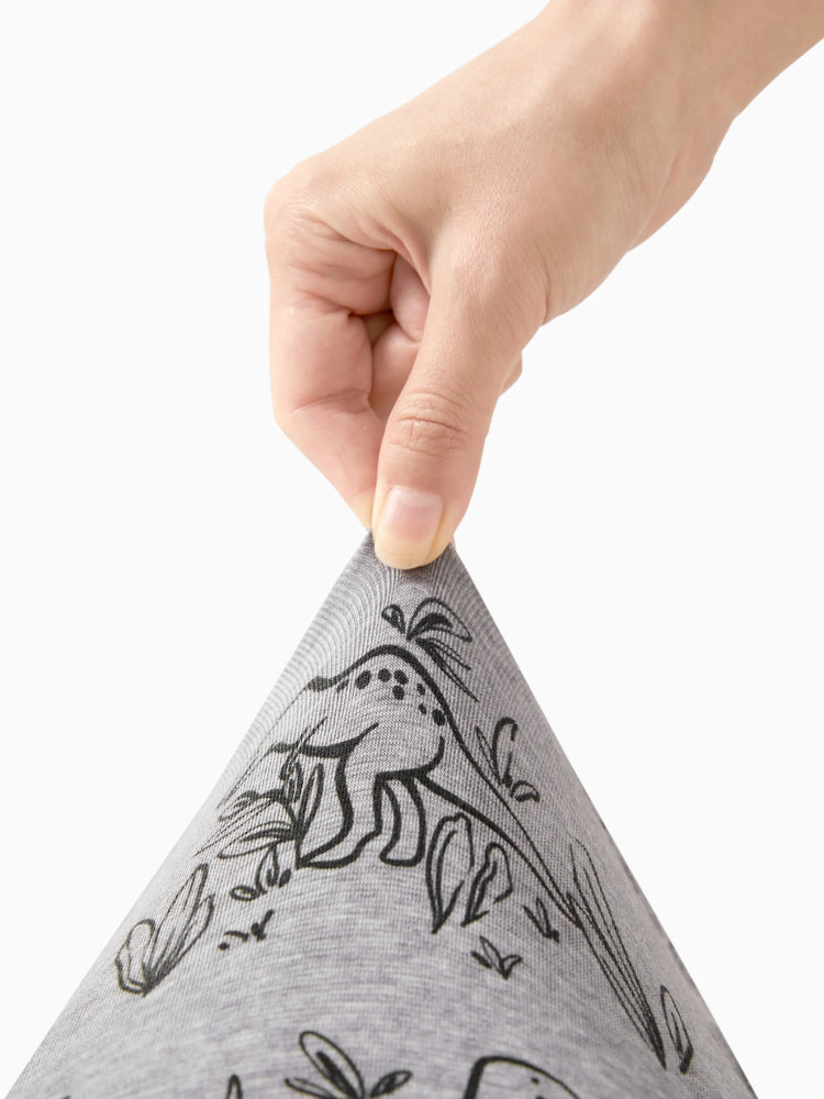 Baby Boy/Girl Plant Print Zip-up Snug-Fitting Wool Pajamas Grey