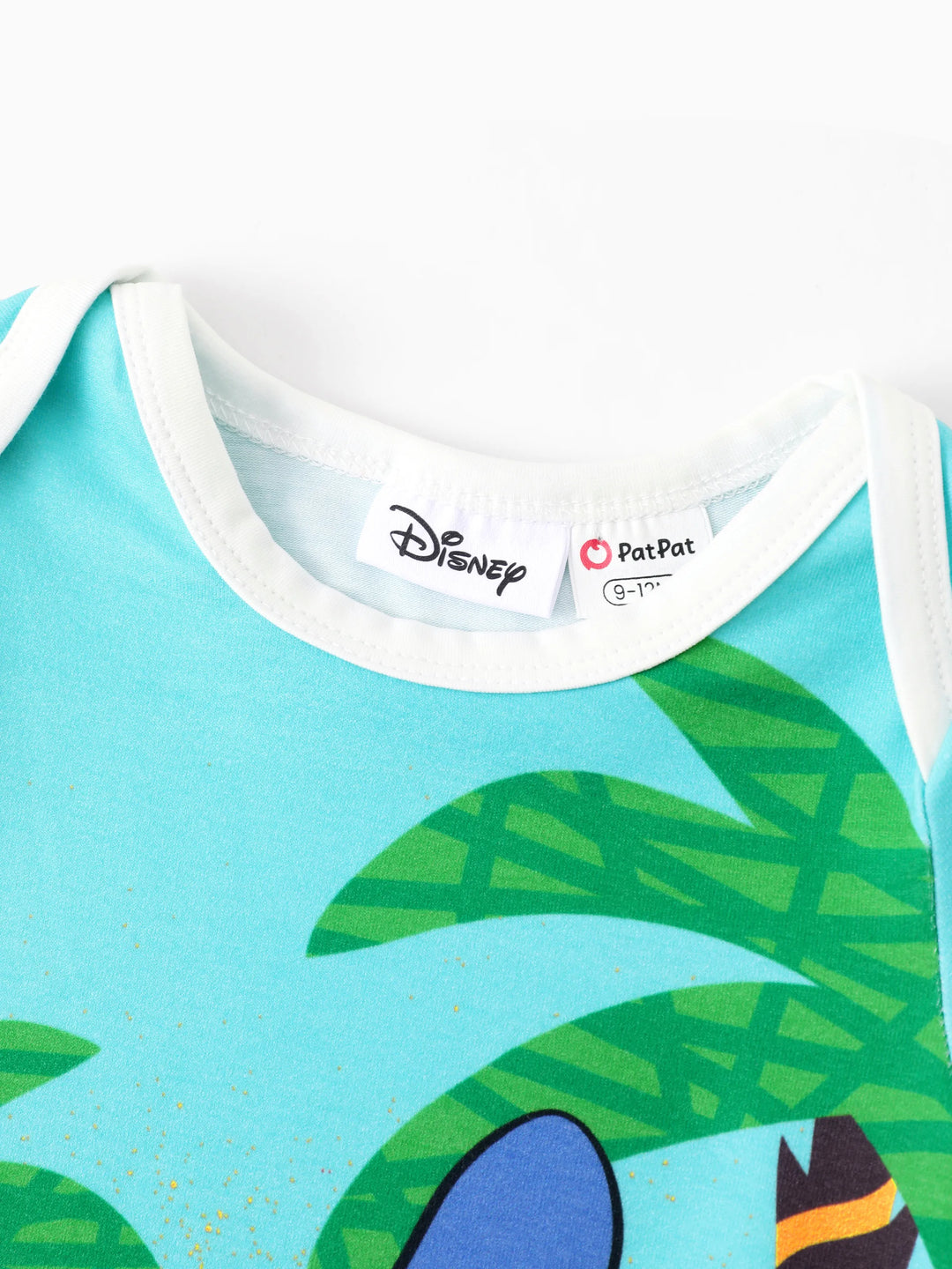 Disney Stitch Family passendes Kleid / Hemd mit tropischem Print grün